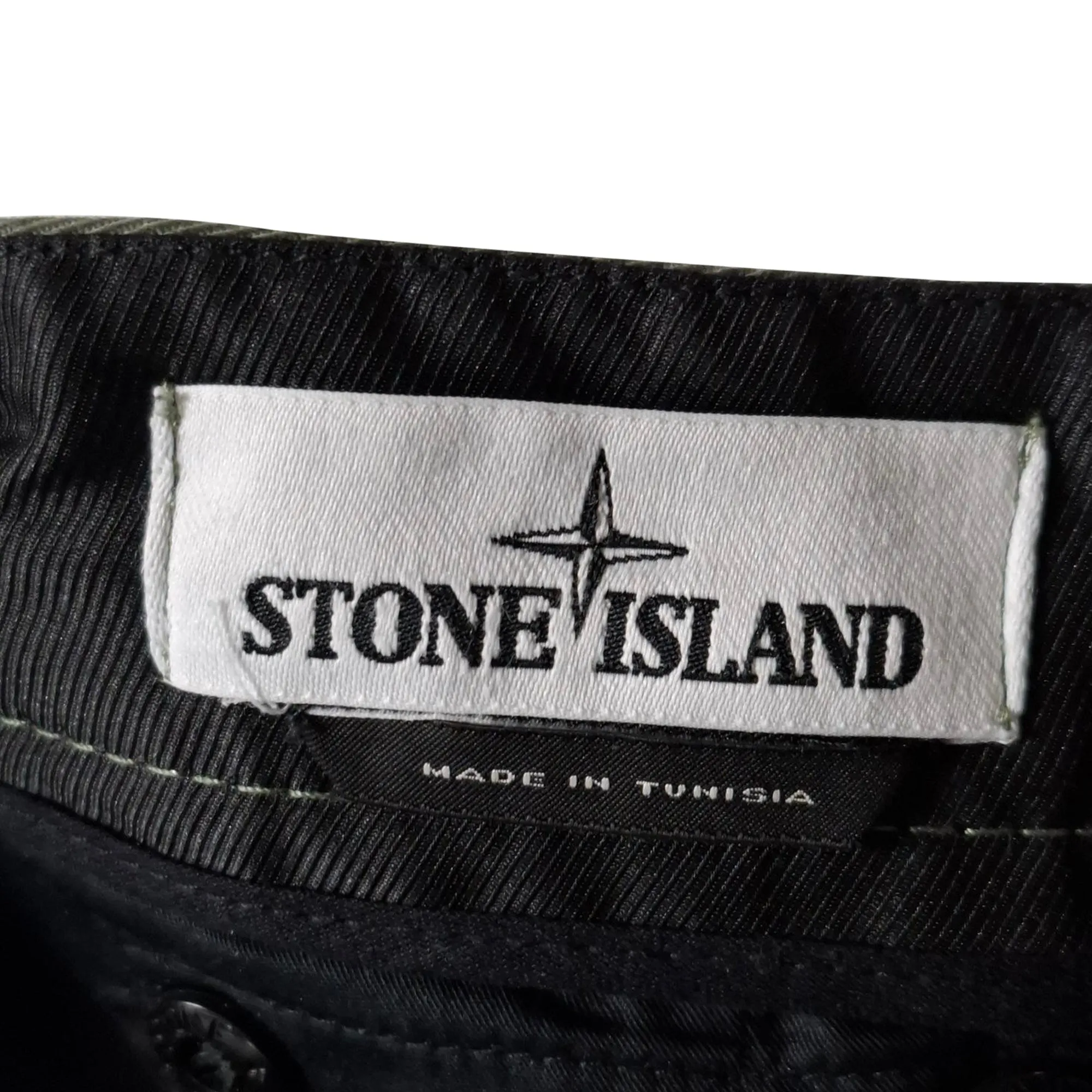 Stone Island Patch Logo Pants in Green Cotton