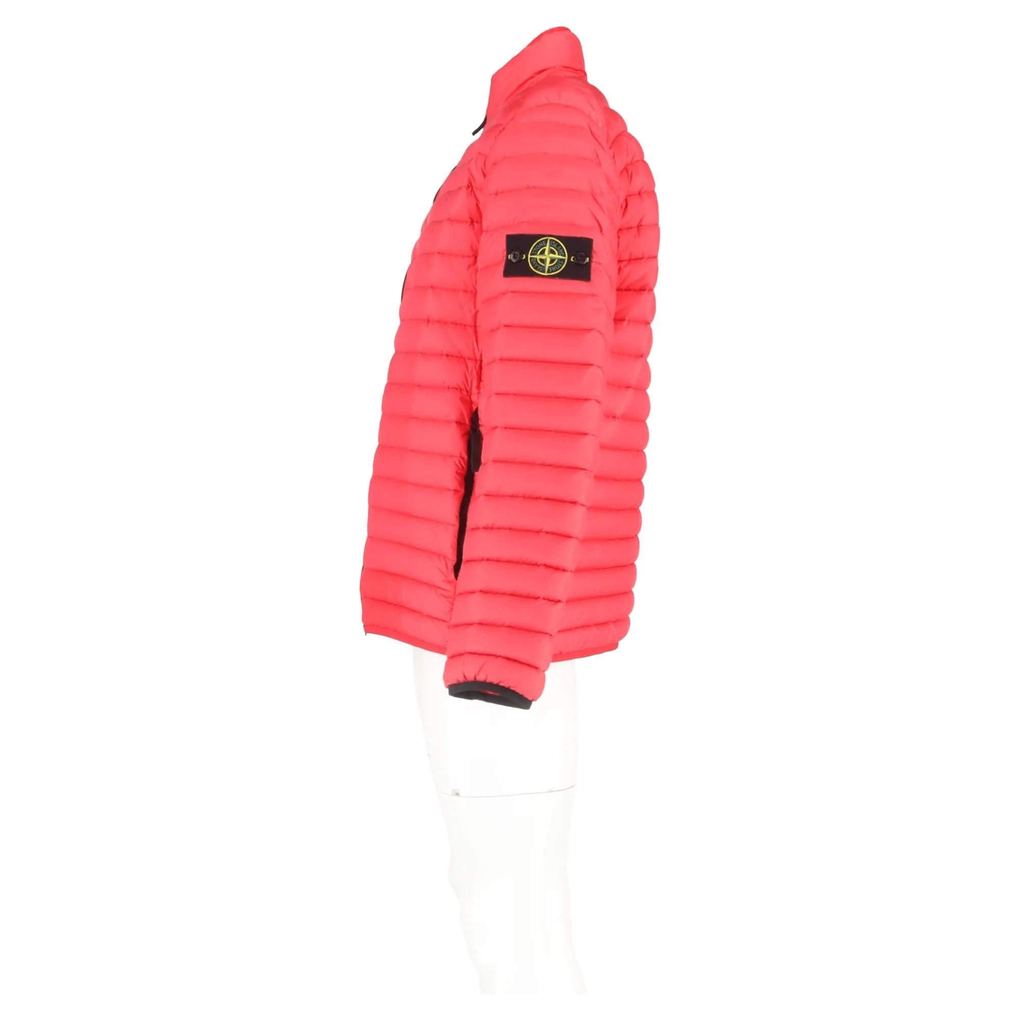 Stone Island Quilted Down Jacket in Red Nylon
