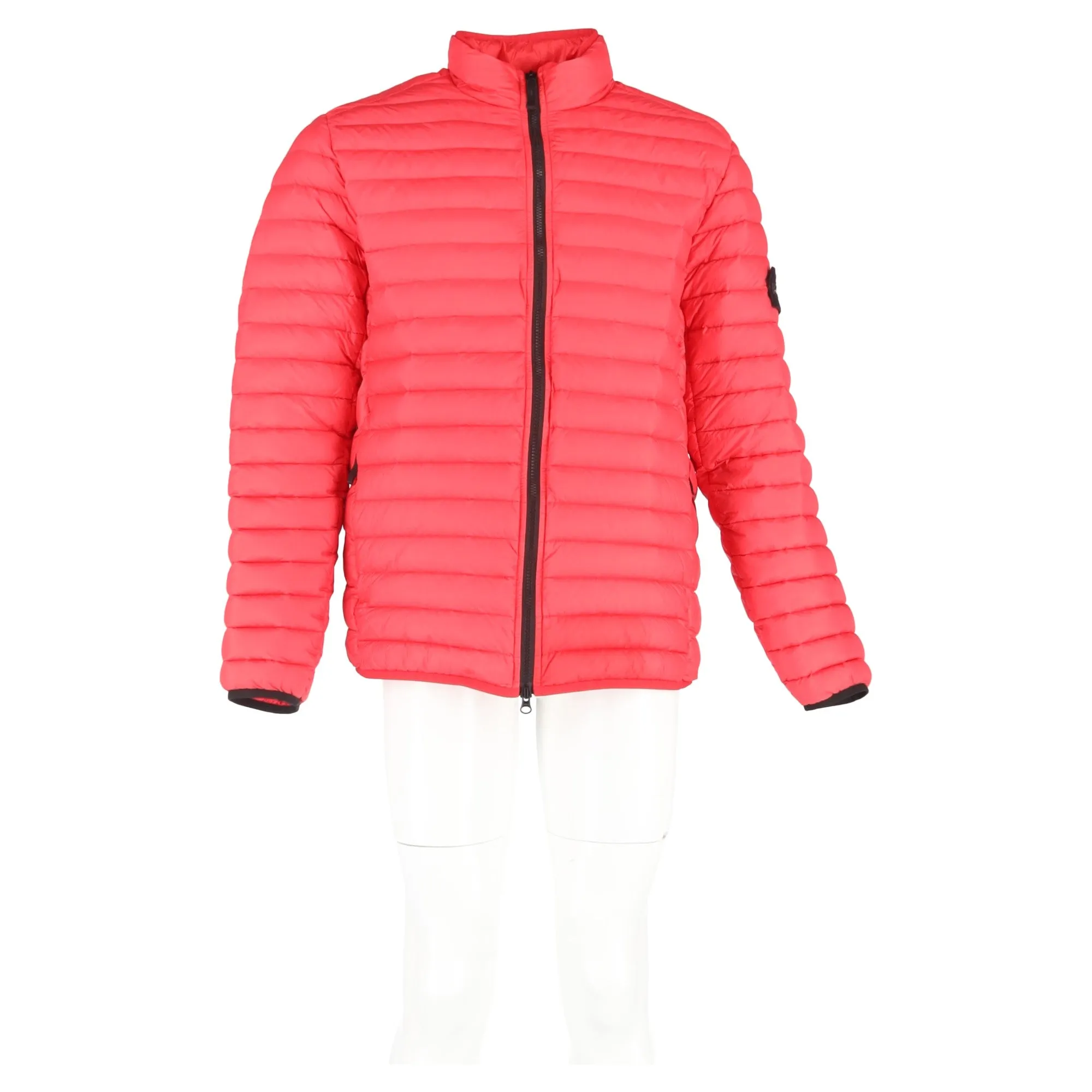 Stone Island Quilted Down Jacket in Red Nylon