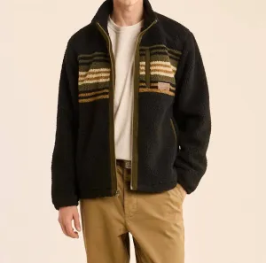 Tahuya Berber Fleece Jacket In Olive/bronze