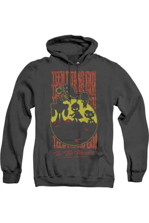 Teen Titans Go To The Movies Titans Silhouette Adult Heather Hoodie / Hooded Sweatshirt