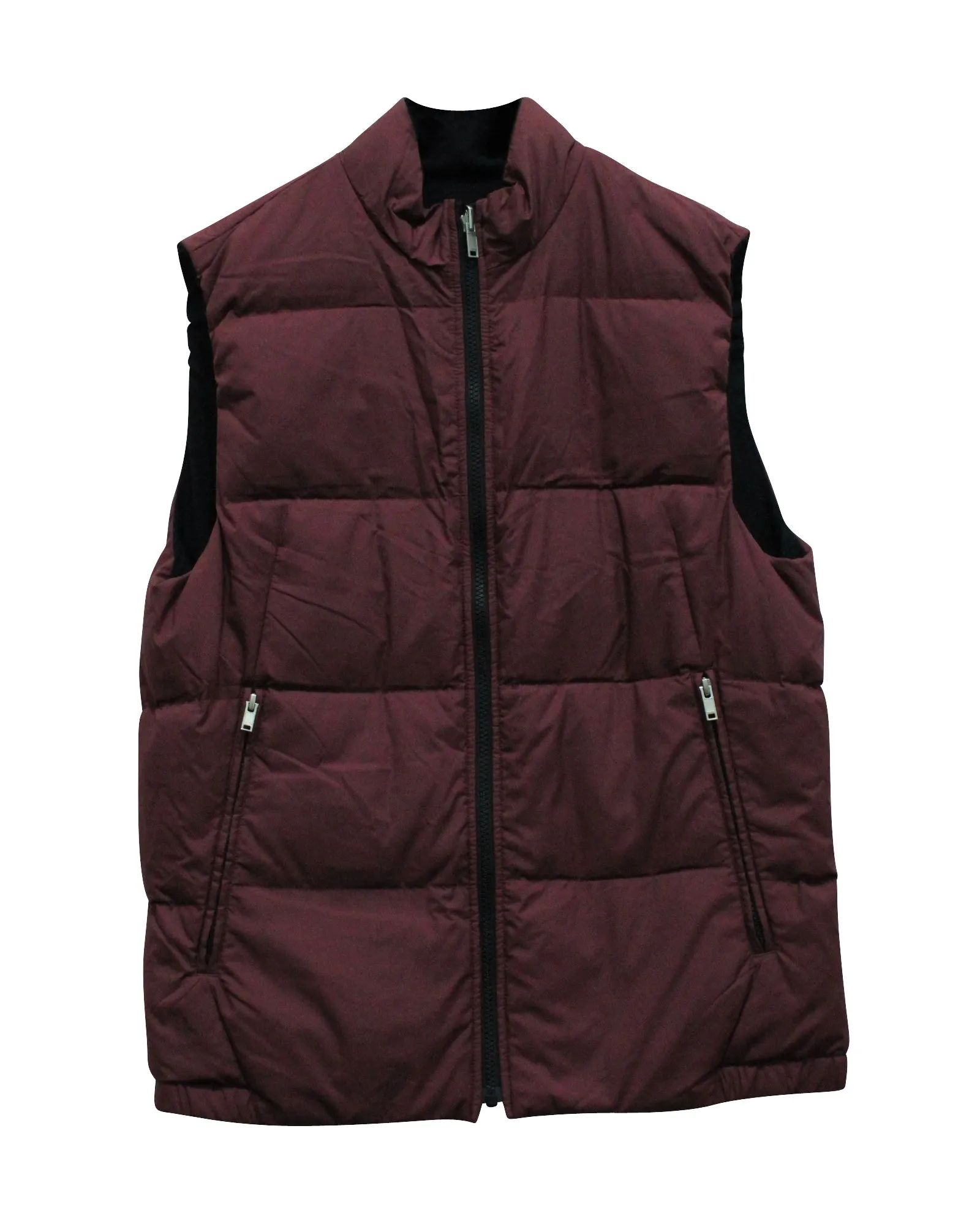 Theory Reversible Puffer Vest in Black Polyester