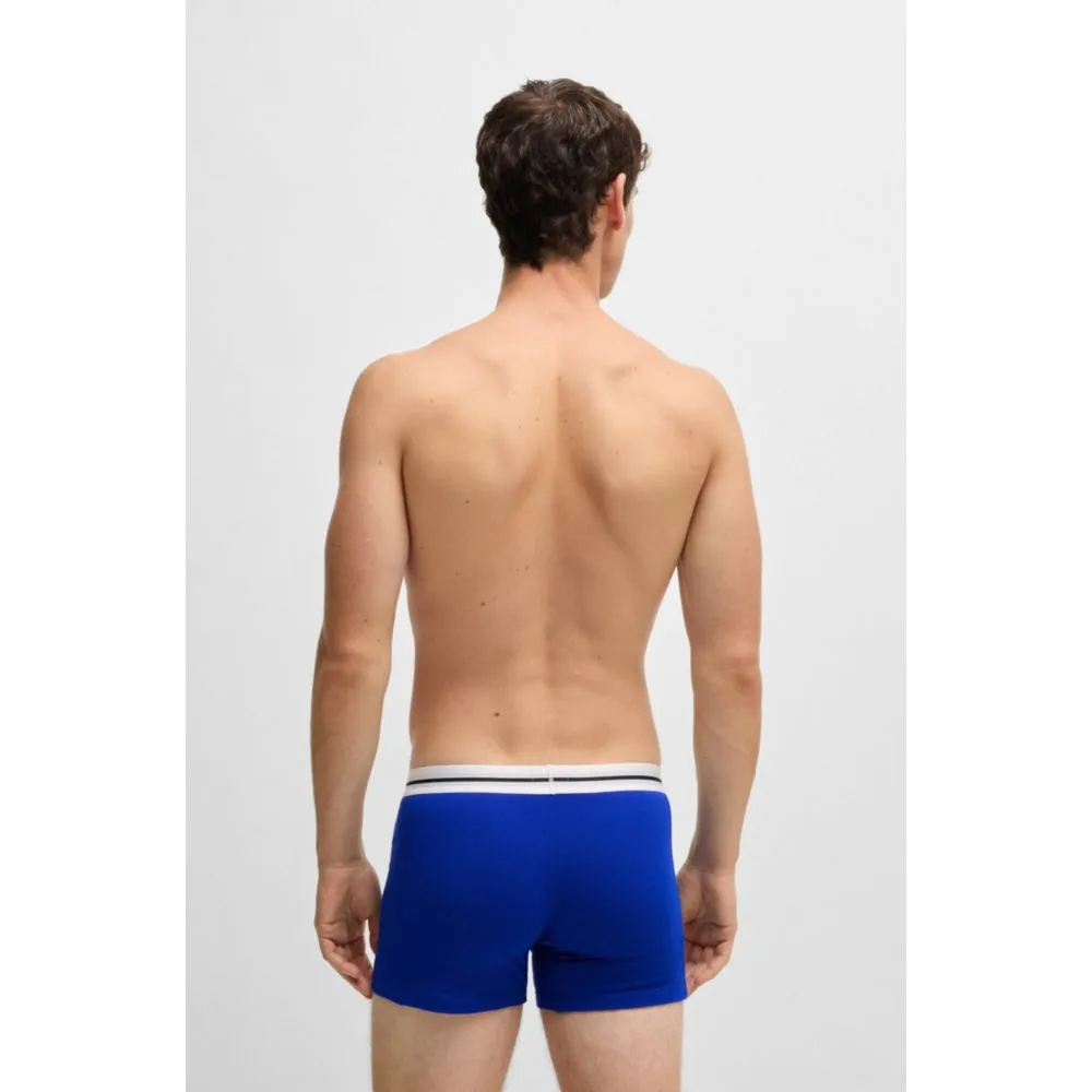 Three-pack of boxer briefs with logo stripe waistbands