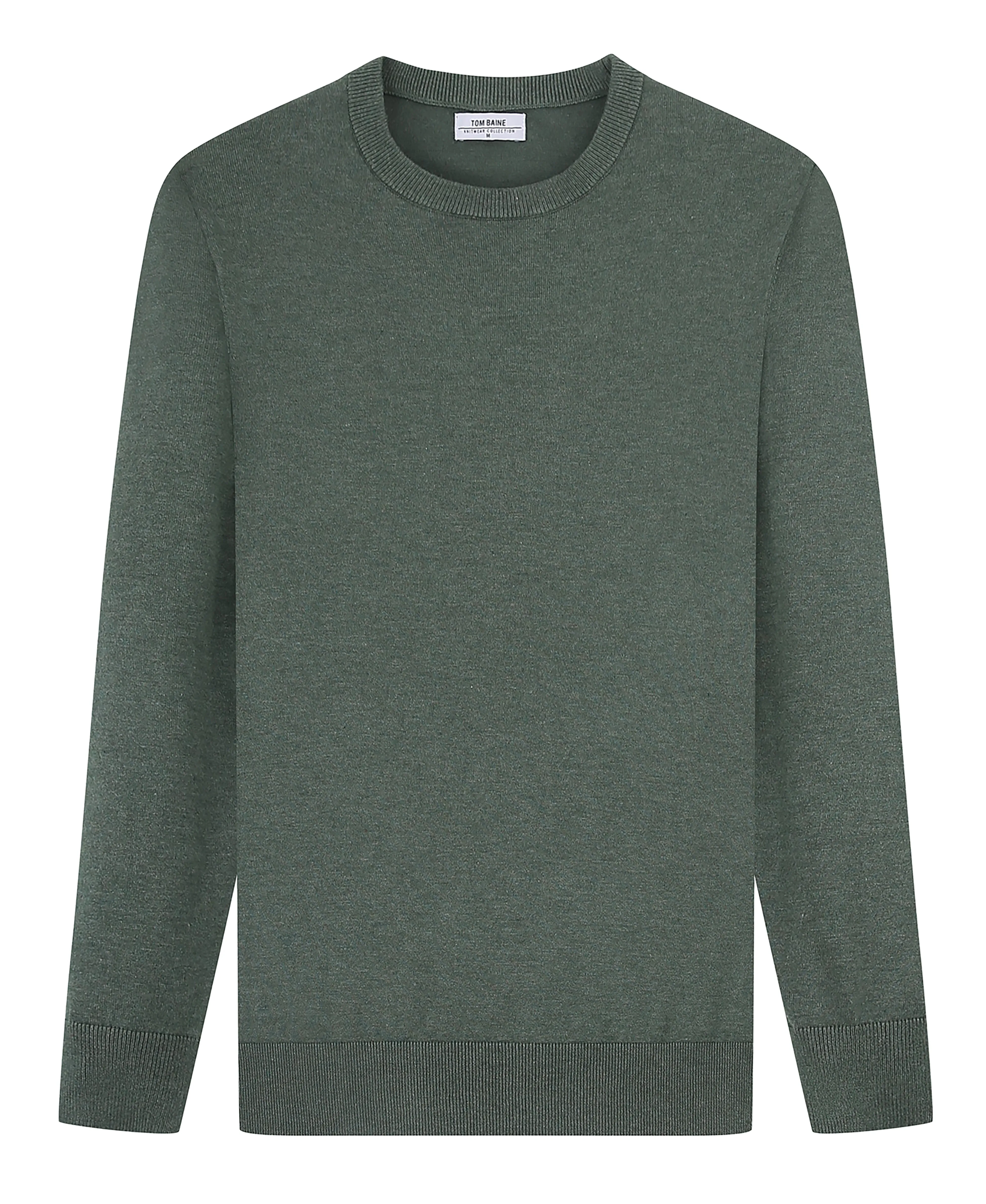 Tom Baine Men's Cashmere Feel Slim Fit Crew Neck Sweater