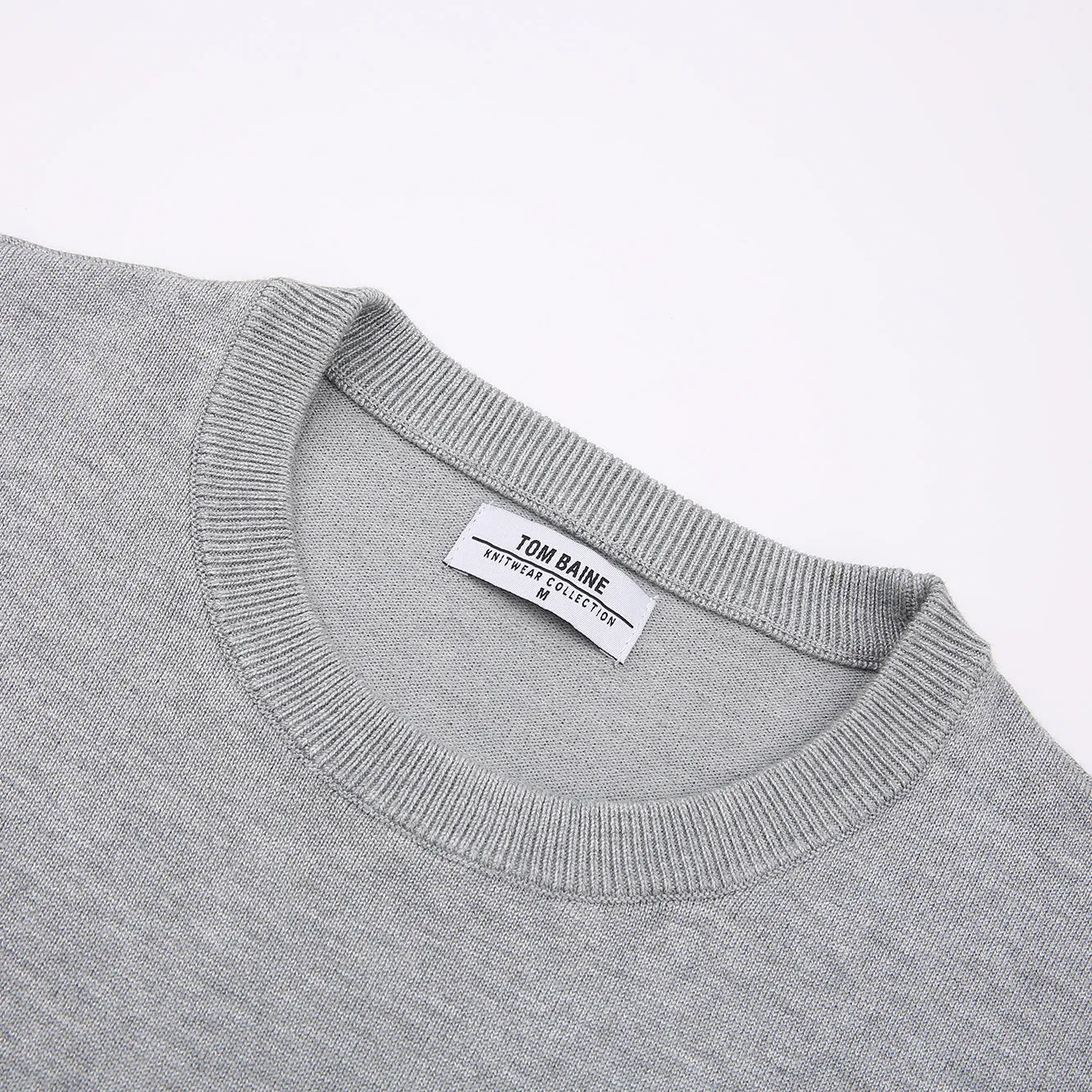 Tom Baine Men's Cashmere Feel Slim Fit Crew Neck Sweater
