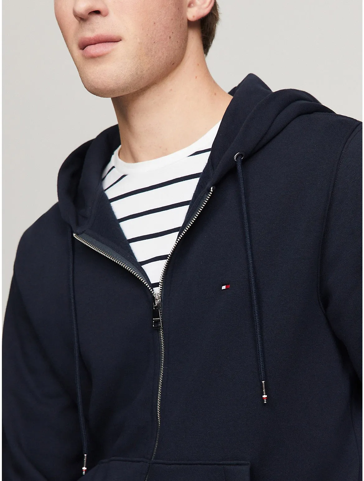 Tommy Hilfiger Men's Flag Logo Zip Hoodie