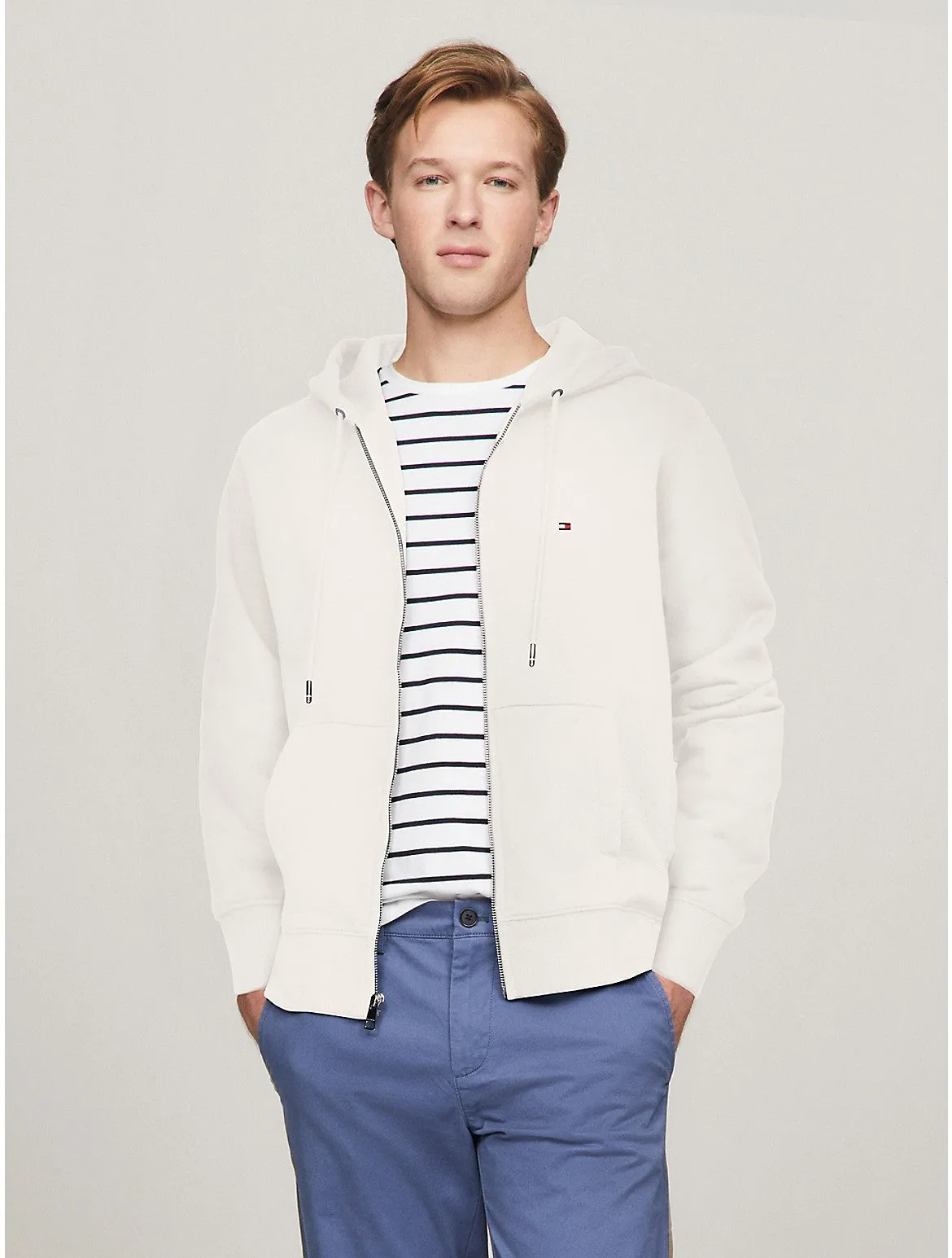 Tommy Hilfiger Men's Flag Logo Zip Hoodie