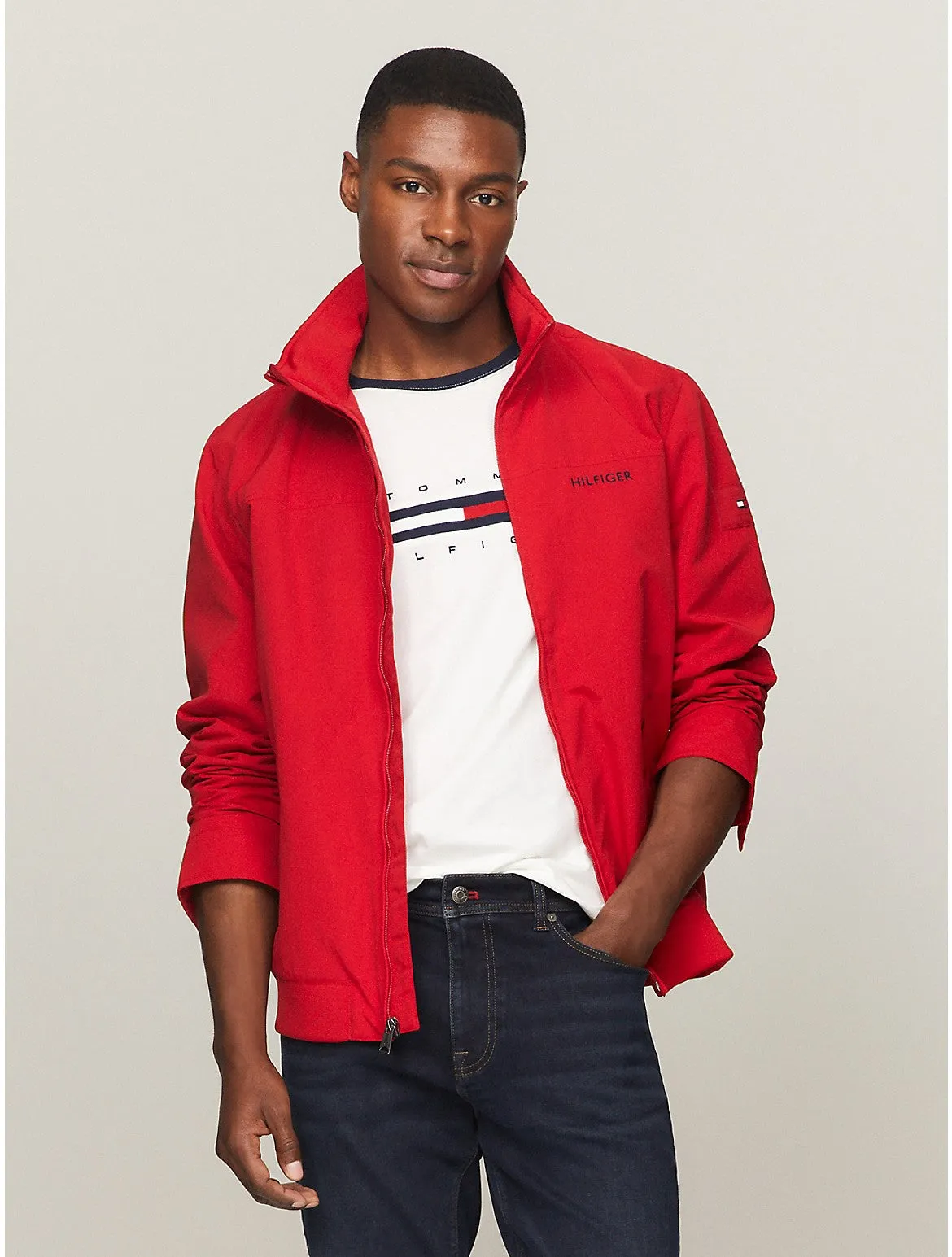 Tommy Hilfiger Men's Hilfiger Water Resistant Windbreaker
