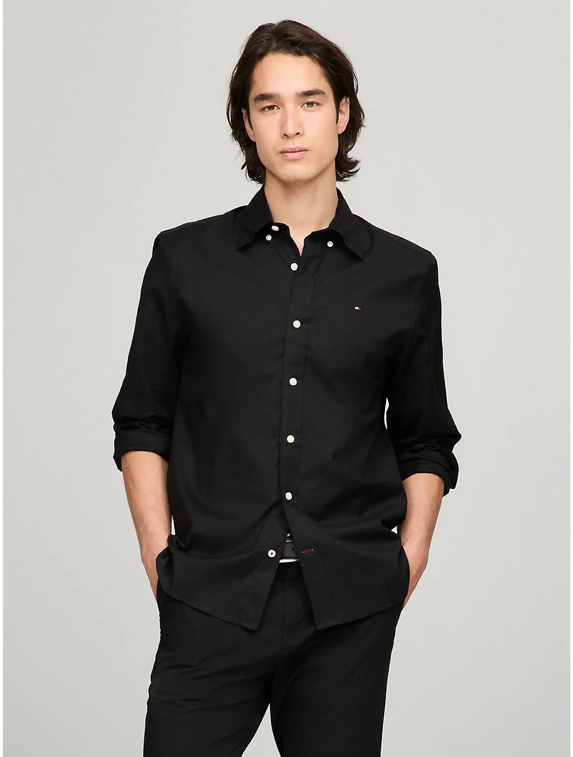 Tommy Hilfiger Men's Stretch Regular Fit Poplin Shirt