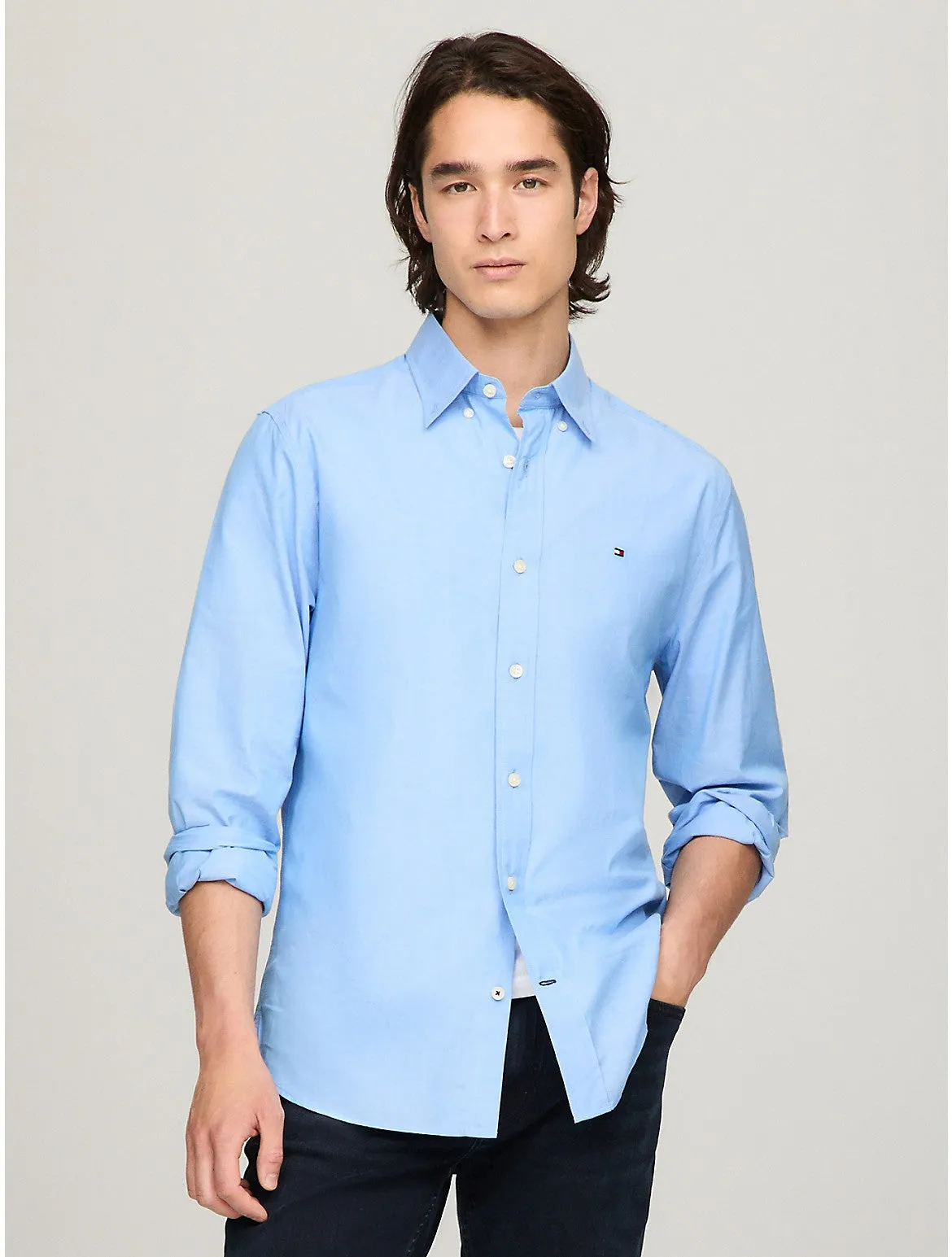 Tommy Hilfiger Men's Stretch Regular Fit Poplin Shirt