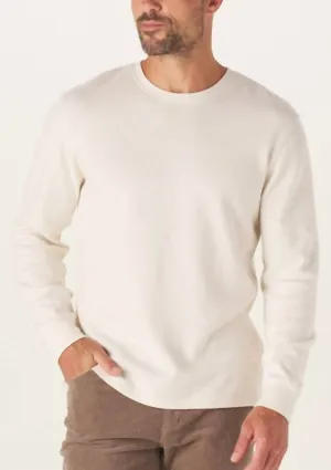 Vintage Thermal Crew Sweater In Ivory