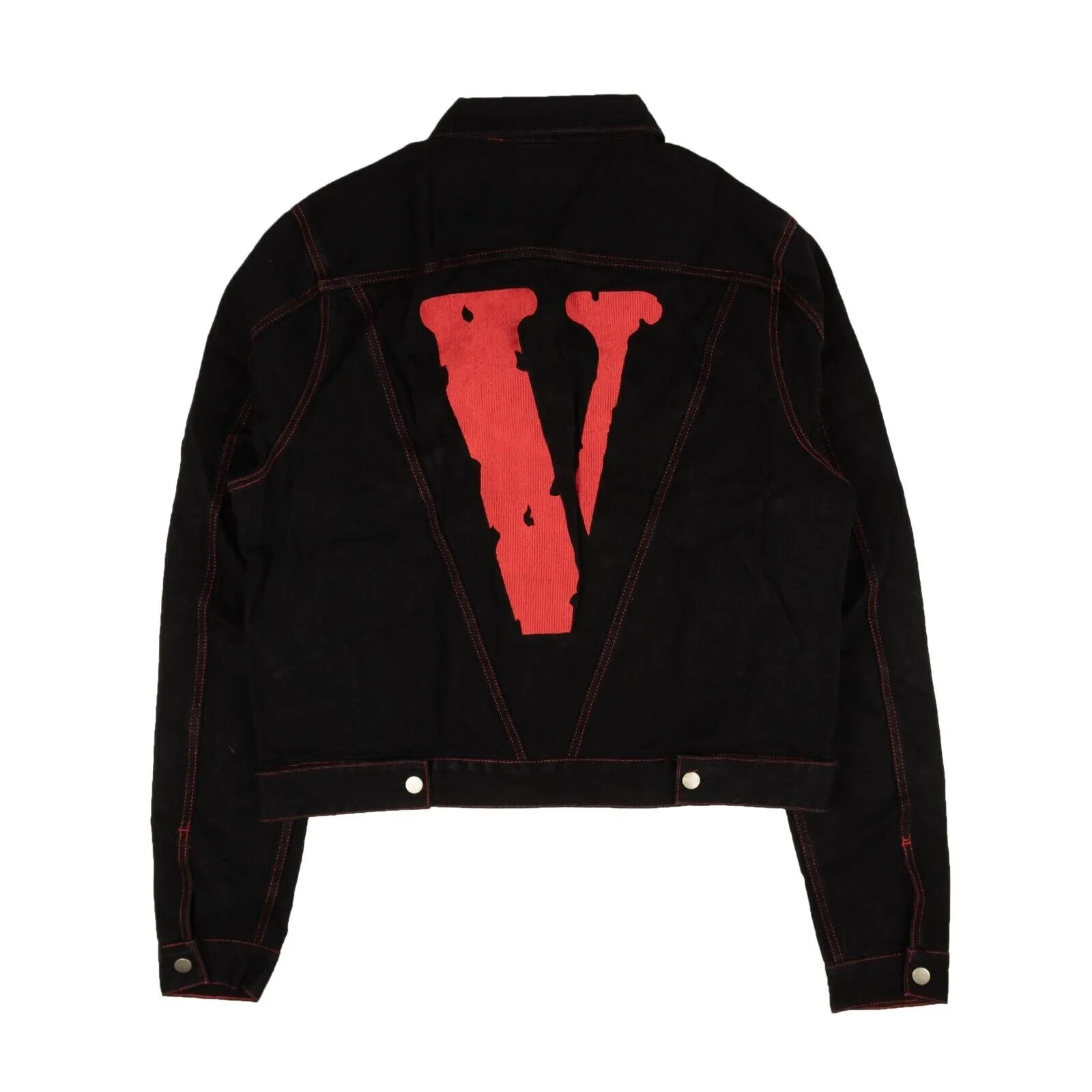 Vlone Friends Denim Jacket - Black/Red