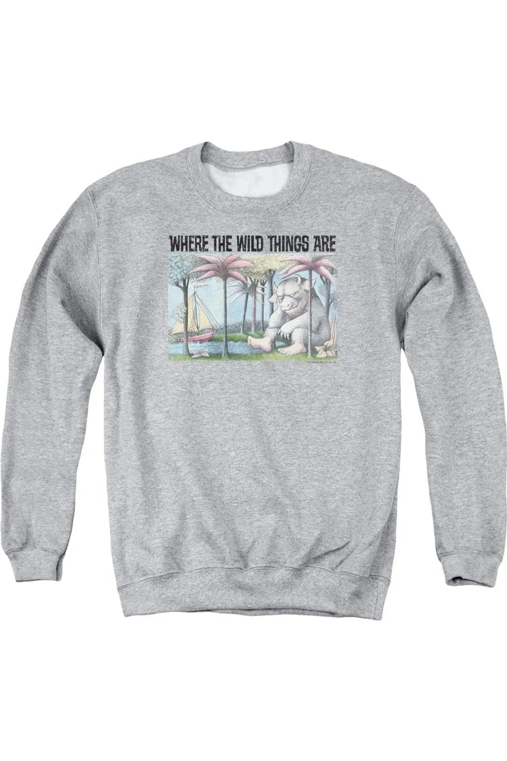 Where The Wild Things Are Cover Art Adult Crewneck Sweatshirt
