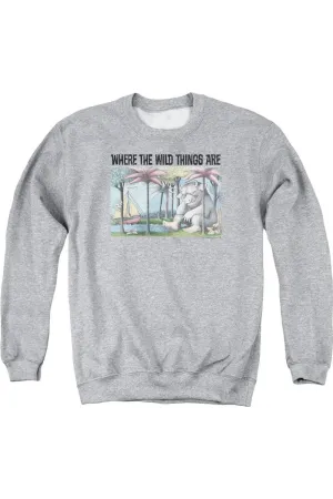 Where The Wild Things Are Cover Art Adult Crewneck Sweatshirt