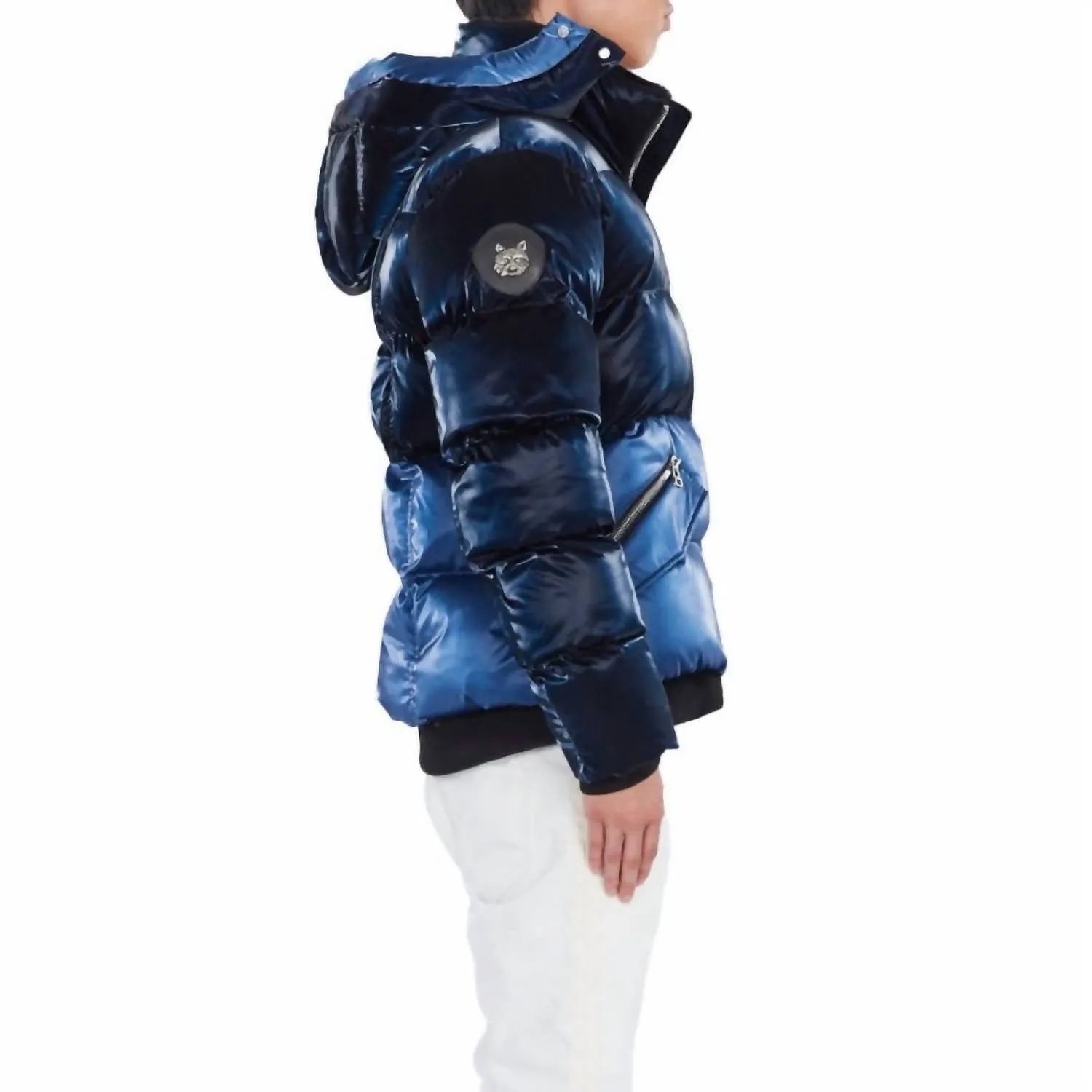 Woody Bomber Jacket In Blue Steel
