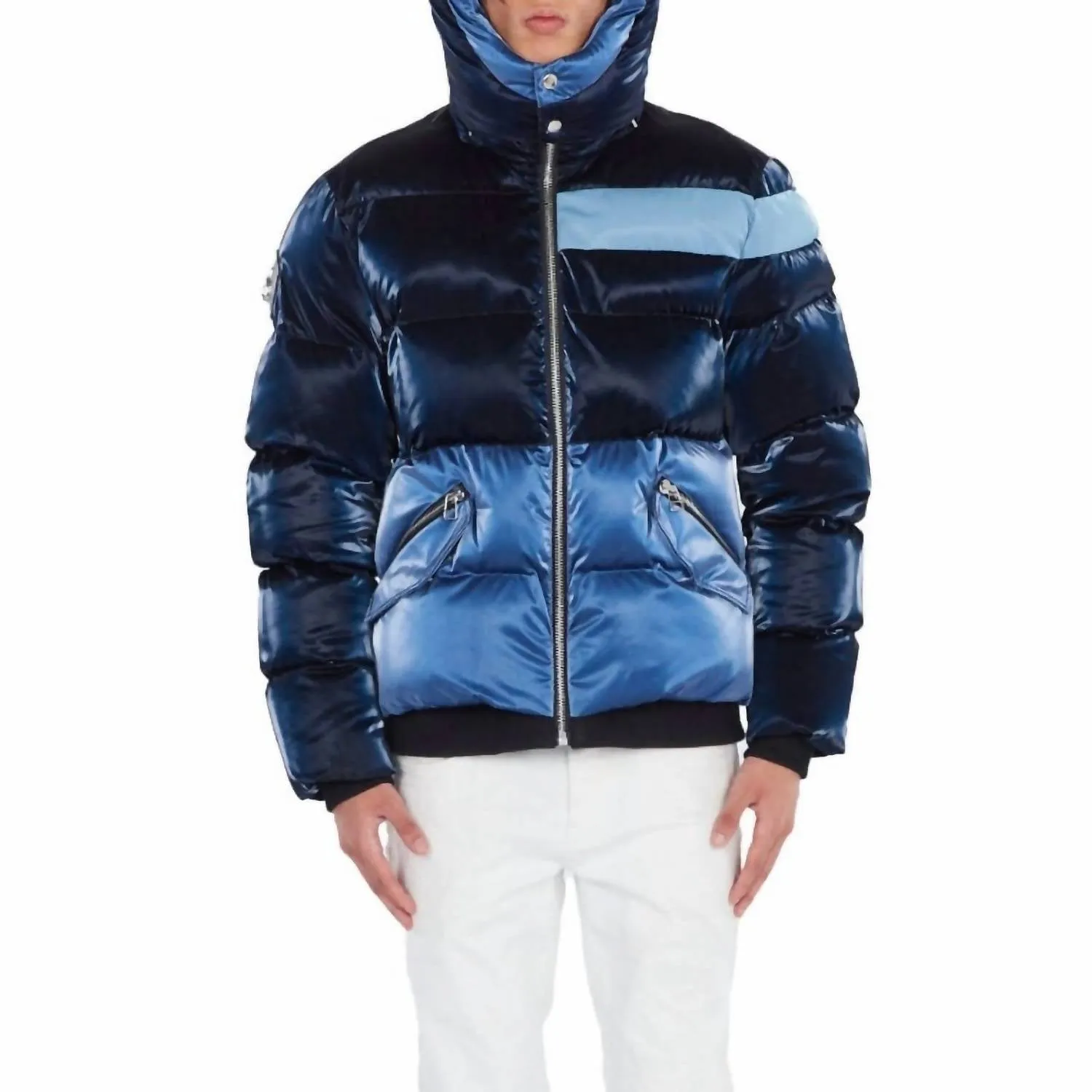 Woody Bomber Jacket In Blue Steel