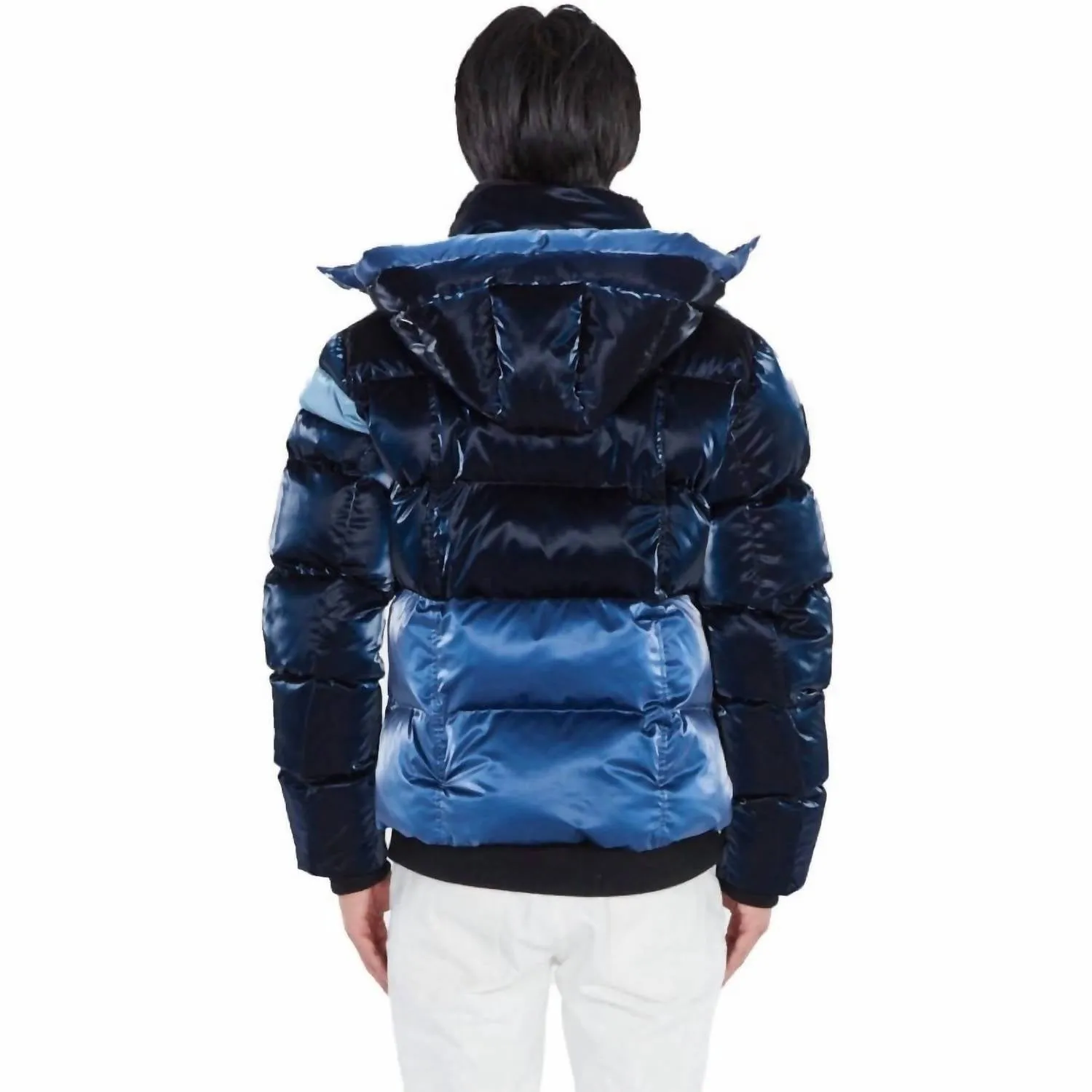 Woody Bomber Jacket In Blue Steel