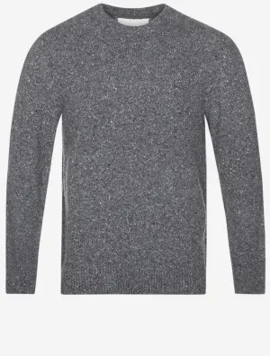 Wool Neps Crew Neck Antracite Melange