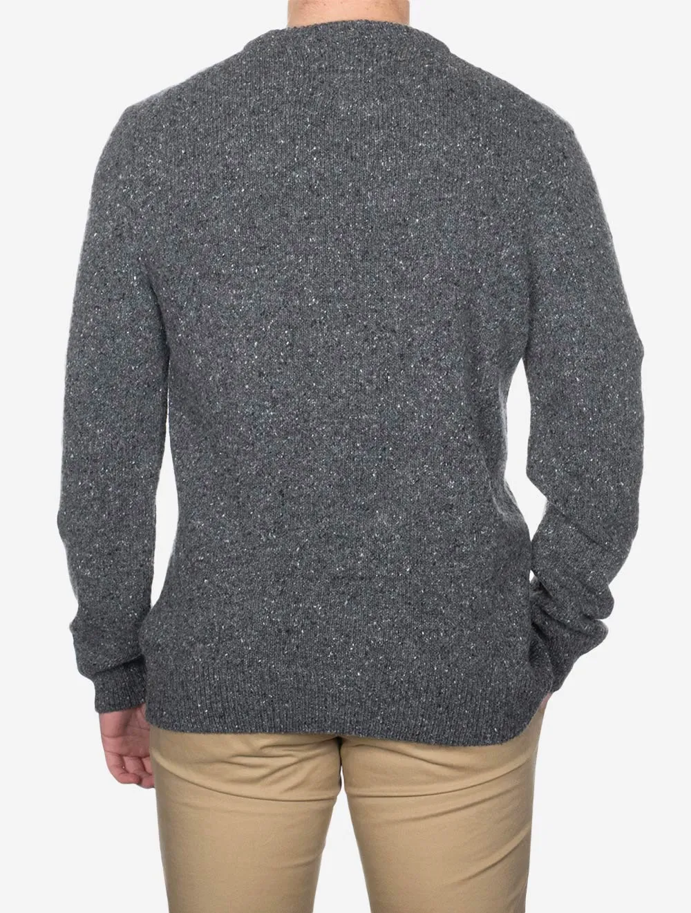 Wool Neps Crew Neck Antracite Melange