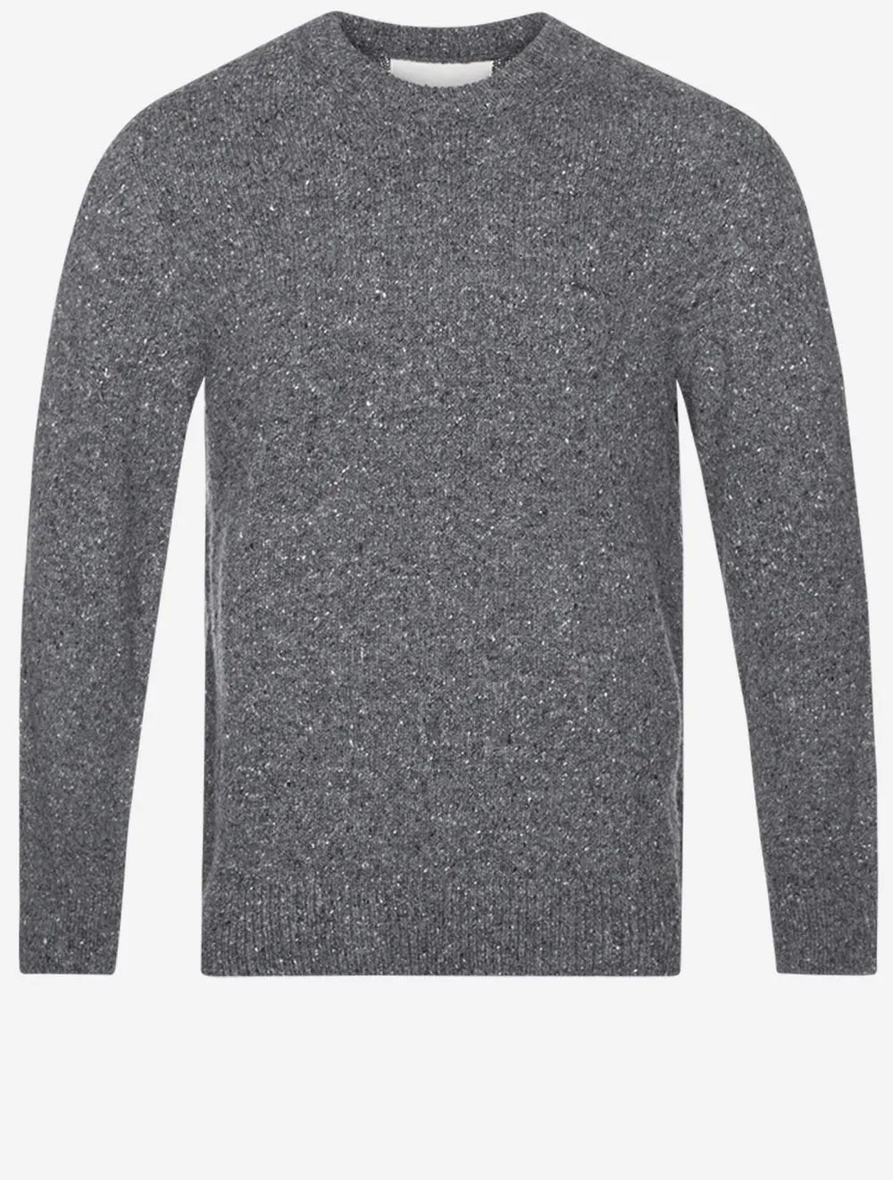 Wool Neps Crew Neck Antracite Melange