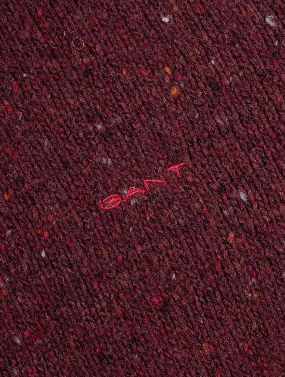 Wool Neps Crew Neck Plumped Red